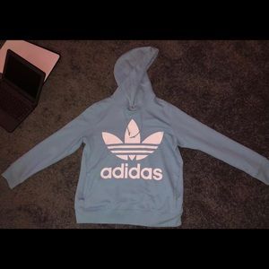light blue adidas sweatshirt